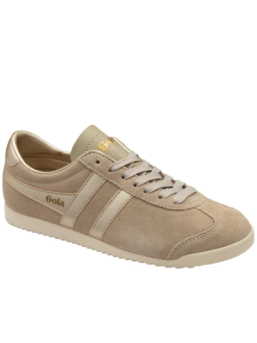 Gola Bullet Pearl Sneakers – Light Beige & Metallic Gold – Women’s Size 8.5 – NE